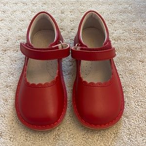 Red girls Mary Jane dress shoes